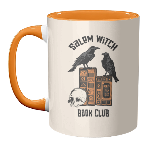 Salem Witch Book Club Halloween Illustration - unique mug by EZbie