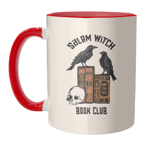 Salem Witch Book Club Halloween Illustration - unique mug by EZbie