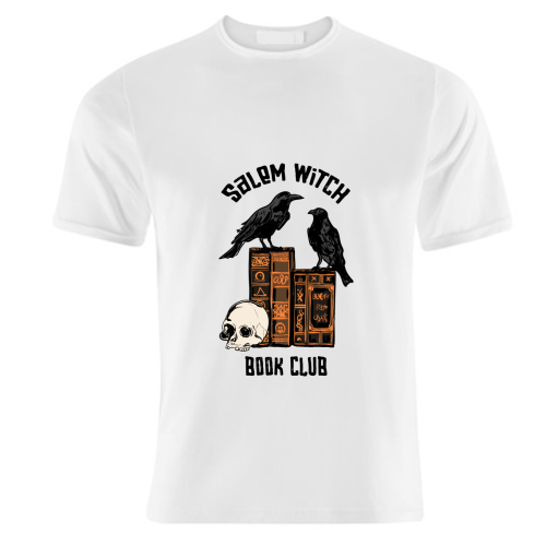 Salem Witch Book Club Halloween Illustration - unique t shirt by EZbie