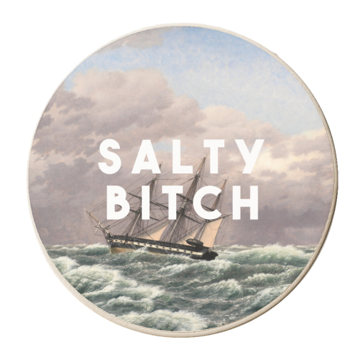 Salty Bitch - personalised beer coaster by The 13 Prints