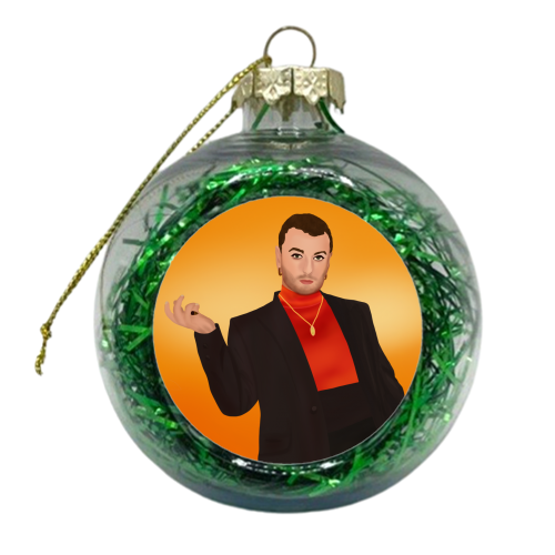 Sam Smith - xmas bauble by Rock and Rose Creative
