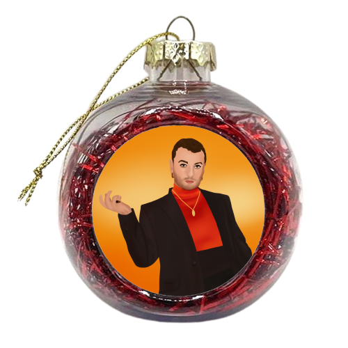 Sam Smith - xmas bauble by Rock and Rose Creative