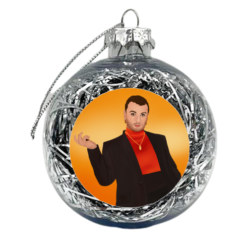 Sam Smith - xmas bauble by Rock and Rose Creative