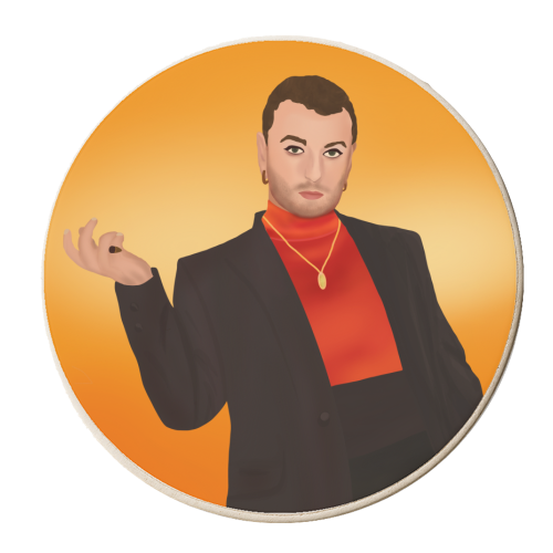 Sam Smith - personalised beer coaster by Rock and Rose Creative