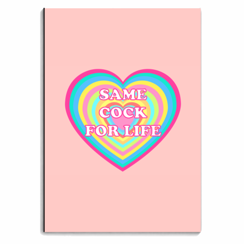 Same Cock For Life - personalised A4, A5, A6 notebook by Adam Regester