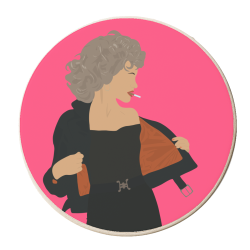 Sandra Dee - personalised beer coaster by Pink and Pip