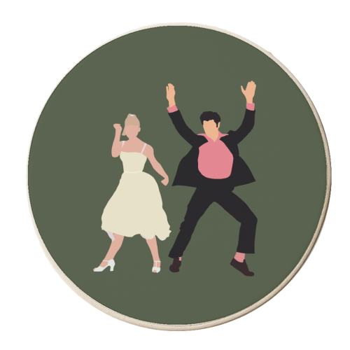 Sandy & Danny - personalised beer coaster by Pink and Pip