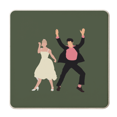 Sandy & Danny - personalised beer coaster by Pink and Pip