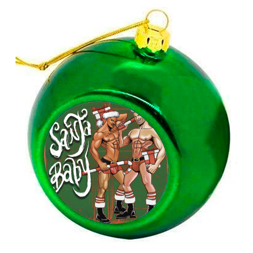 Santa Baby - colourful christmas bauble by ARTECCO