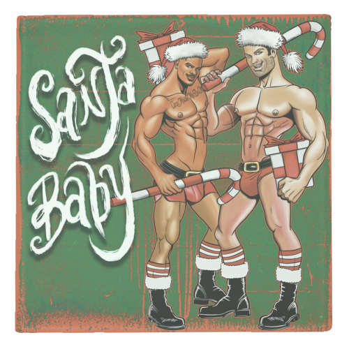 Santa Baby - personalised beer coaster by ARTECCO