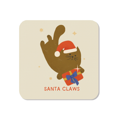 Santa Claws Cute Christmas Cat - Magnet by Ania Wieclaw