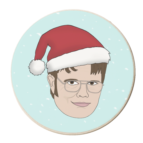 Santa Dwight - The Office - personalised beer coaster by Bonne Nouvelle
