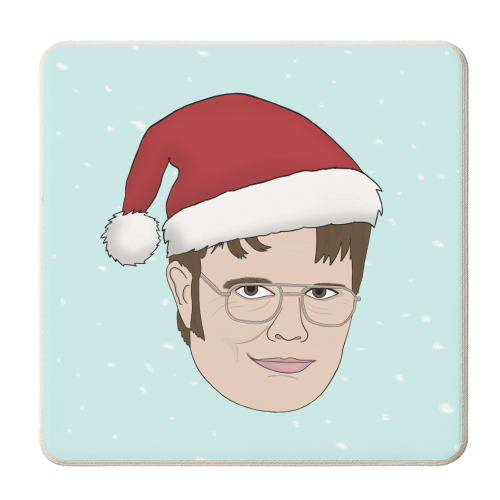 Santa Dwight - The Office - personalised beer coaster by Bonne Nouvelle
