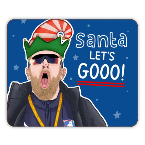 Santa lets gooo - designer placemat by Loren Grosvenor