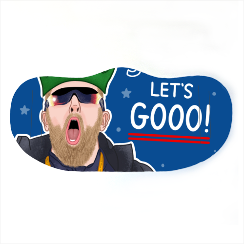 Santa lets gooo - face cover mask by Loren Grosvenor