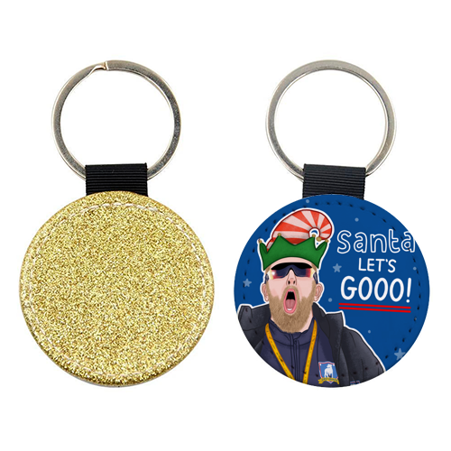 Santa lets gooo - keyring by Loren Grosvenor
