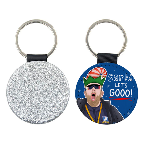 Santa lets gooo - keyring by Loren Grosvenor
