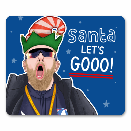 Santa lets gooo - mouse mat by Loren Grosvenor