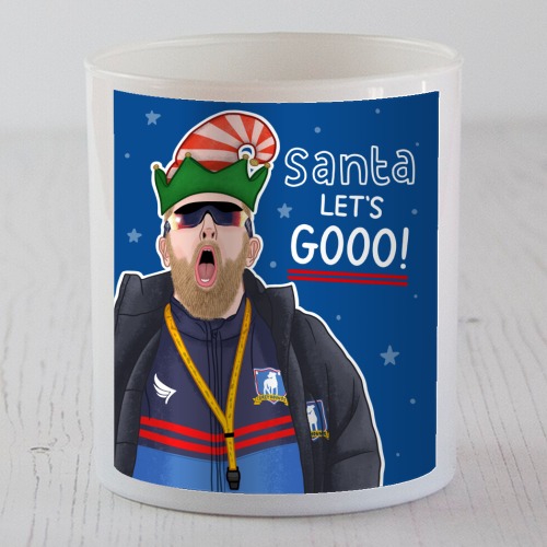 Santa lets gooo - scented candle by Loren Grosvenor