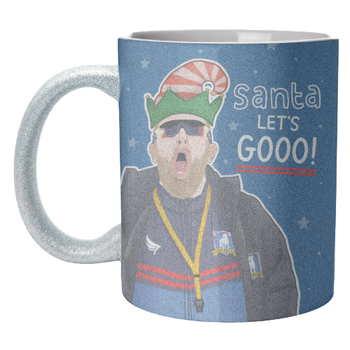 Santa lets gooo - unique mug by Loren Grosvenor