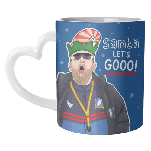 Santa lets gooo - unique mug by Loren Grosvenor