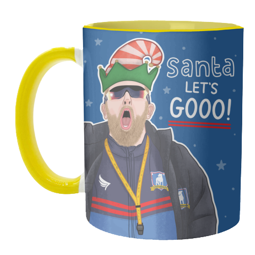 Santa lets gooo - unique mug by Loren Grosvenor