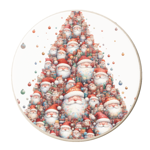 Santa mountain - personalised beer coaster by ara liliput