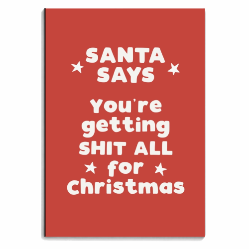 Santa Says - personalised A4, A5, A6 notebook by Giddy Kipper
