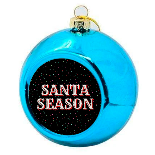 Santa Season - colourful christmas bauble by Nida Designs