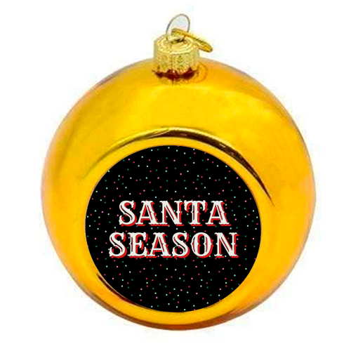 Santa Season - colourful christmas bauble by Nida Designs