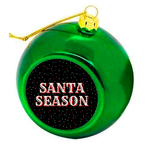 Santa Season - colourful christmas bauble by Nida Designs