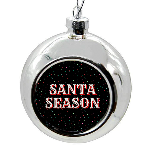 Santa Season - colourful christmas bauble by Nida Designs