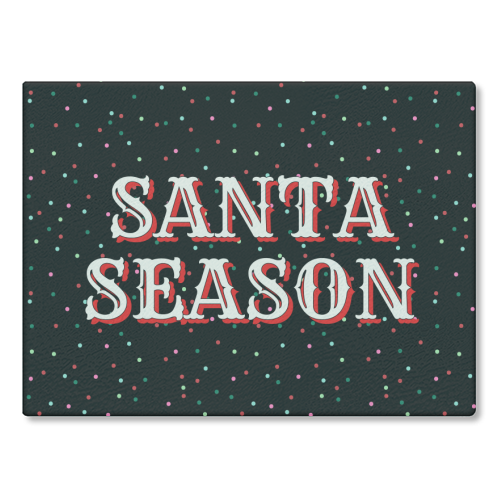 Santa Season - glass chopping board by Nida Designs