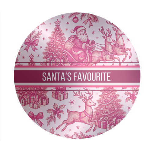 Santa's Favourite - Circle Sticker by Lilly Rose