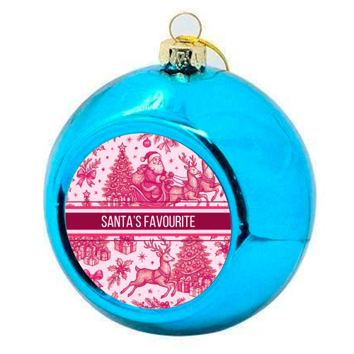 Santa's Favourite - colourful christmas bauble by Lilly Rose
