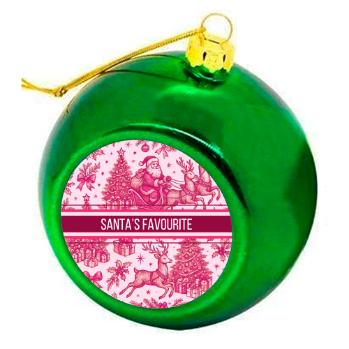 Santa's Favourite - colourful christmas bauble by Lilly Rose