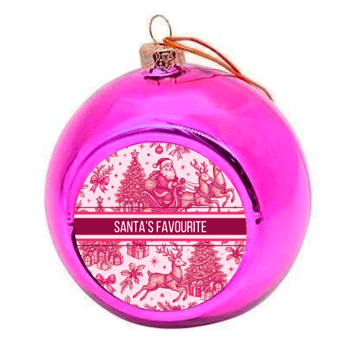 Santa's Favourite - colourful christmas bauble by Lilly Rose