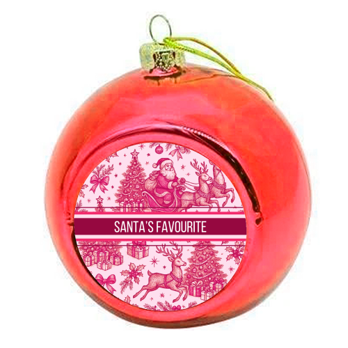 Santa's Favourite - colourful christmas bauble by Lilly Rose