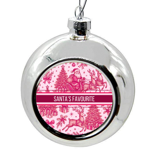 Santa's Favourite - colourful christmas bauble by Lilly Rose