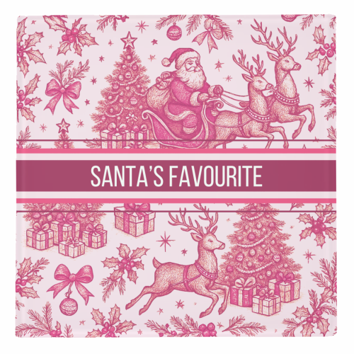 Santa's Favourite - personalised beer coaster by Lilly Rose