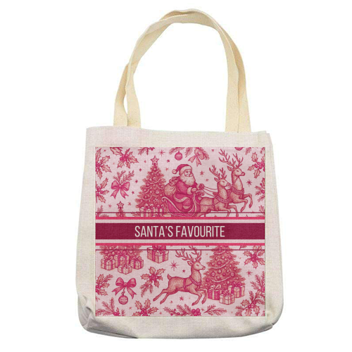 Santa's Favourite - printed canvas tote bag by Lilly Rose