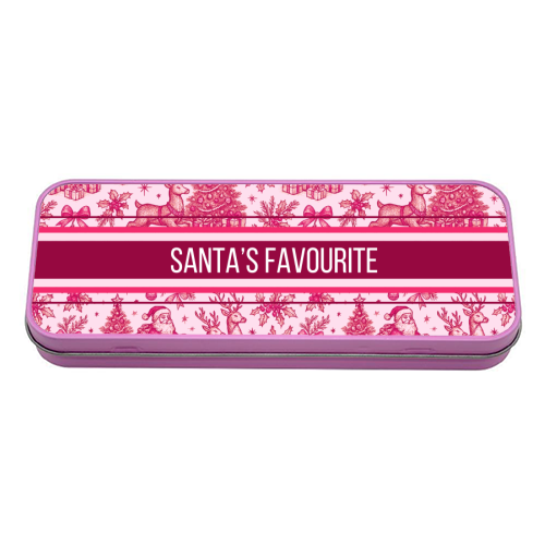 Santa's Favourite - tin pencil case by Lilly Rose