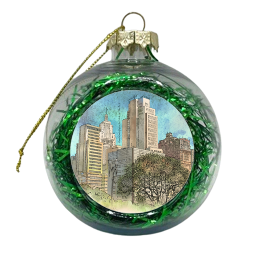 Sao Paulo Illustration - xmas bauble by Olga Dannik