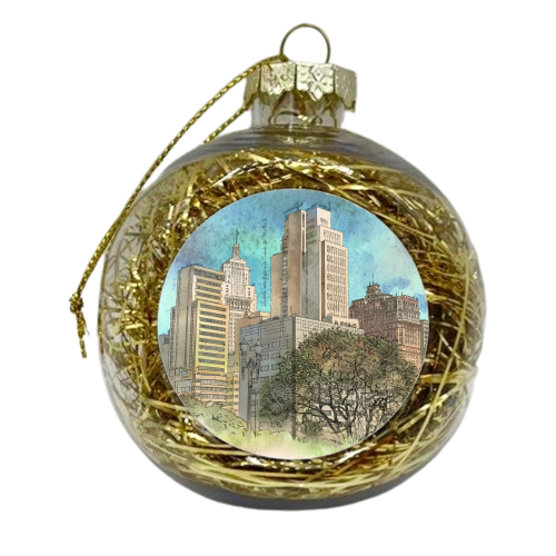 Sao Paulo Illustration - xmas bauble by Olga Dannik