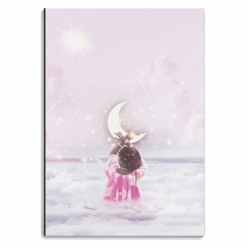 Sarai - Reach For The Moon - personalised A4, A5, A6 notebook by Abs Ahlijah (ArtByMissAbs)
