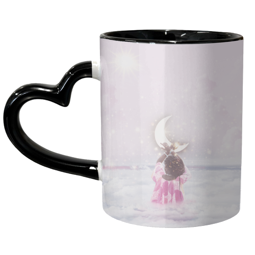 Sarai - Reach For The Moon - unique mug by Abs Ahlijah (ArtByMissAbs)