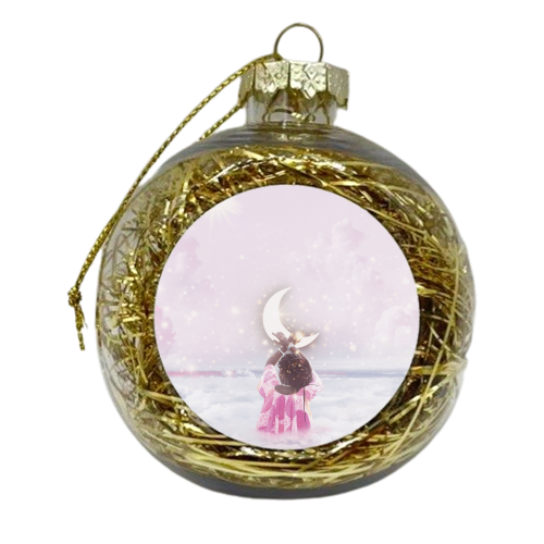 Sarai - Reach For The Moon - xmas bauble by Abs Ahlijah (ArtByMissAbs)