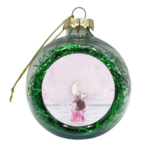 Sarai - Reach For The Moon - xmas bauble by Abs Ahlijah (ArtByMissAbs)
