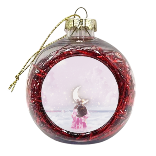 Sarai - Reach For The Moon - xmas bauble by Abs Ahlijah (ArtByMissAbs)