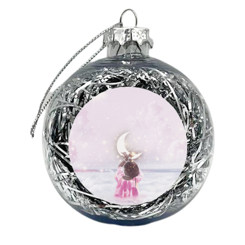 Sarai - Reach For The Moon - xmas bauble by Abs Ahlijah (ArtByMissAbs)